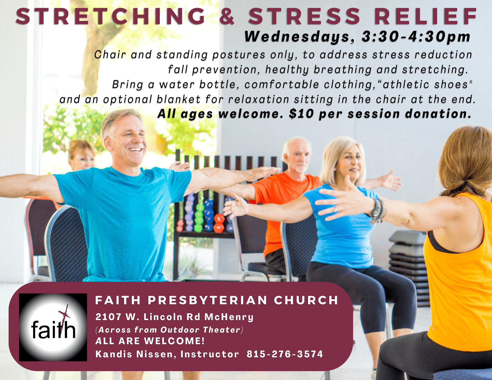 stretching and stress relief class